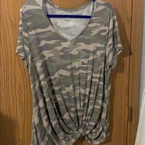 Green camouflage tee